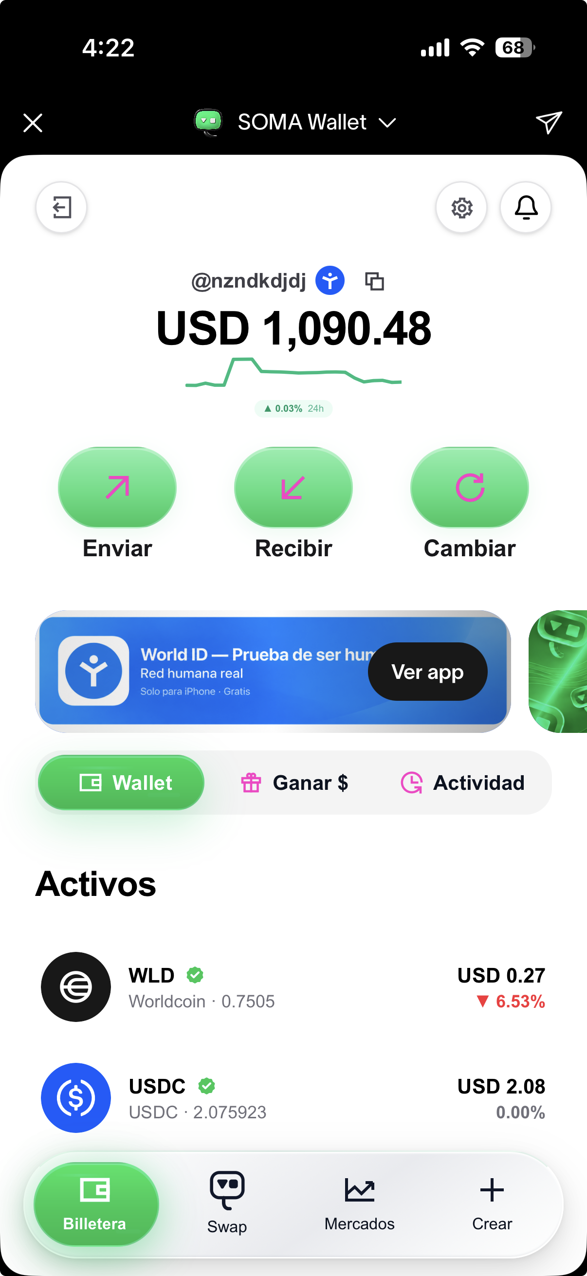 SOMA Wallet en World App